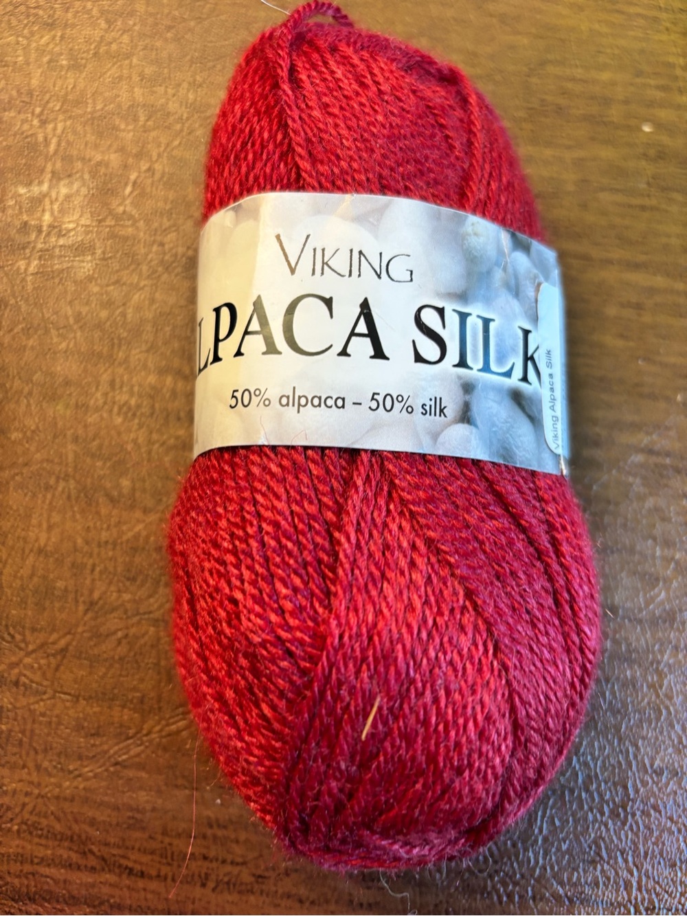 Viking Alpaca Silk Yarn - Red